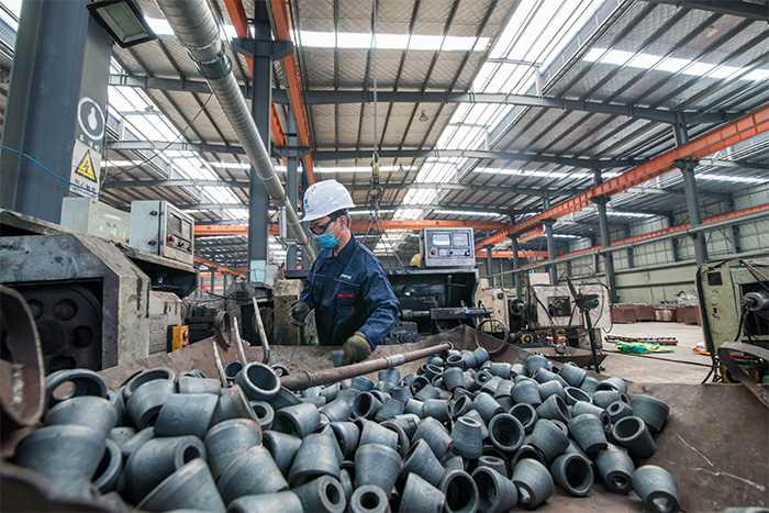 怀柔网架配件-锥头加工车间